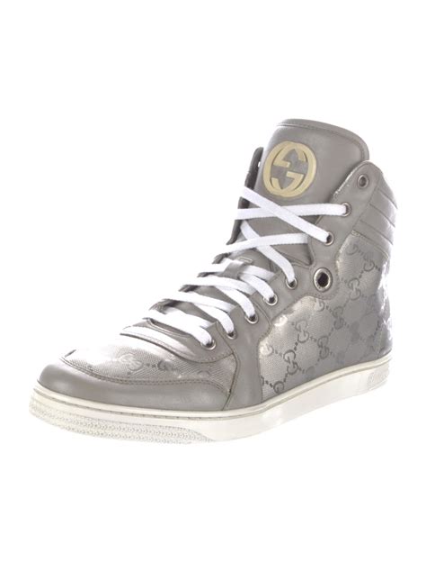 gucci small silver gg shoe|gucci imprime sneakers.